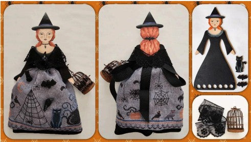 Ophelia, a Witch Pincushion Doll & Thread Keeper - Cross Stitch Pattern by Giulia Punti Antichi PREORDER