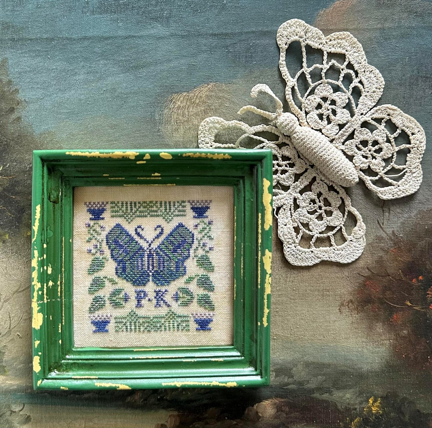 P.K.'s Moth - Cross Stitch Pattern by Kathy Barrick PREORDER