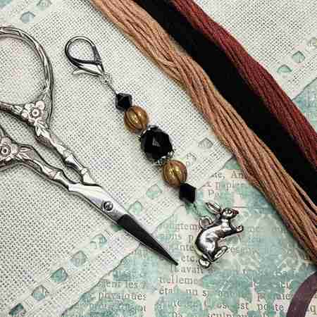 Quaker Rabbit Mini Fob by My Big Toe Designs PREORDER