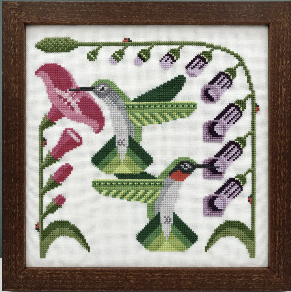 Ruby-Throated Hummingbirds - Cross Stitch Pattern by Boomerang Stitches