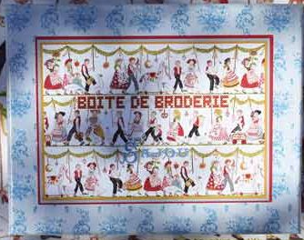 Sajou Sewing box filled for embroidery - Farandole Alsacienne