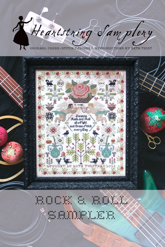 Rock & Roll Sampler - Cross Stitch Pattern by Heartstring Samplery
