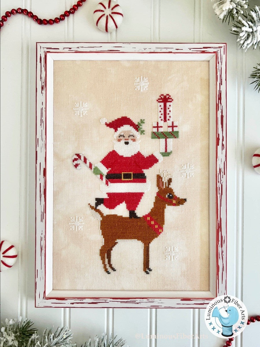 Santa Stack - Cross Stitch Chart by Luminous Fiber Arts