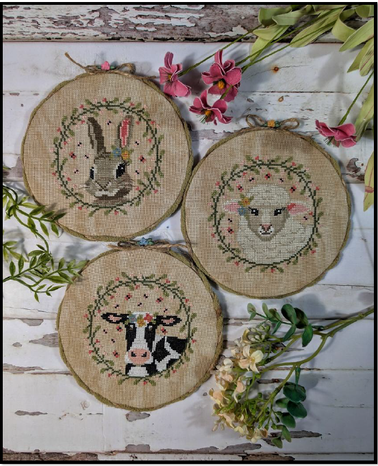 Spring Animals Trio - Cross Stitch Pattern by Puntini Puntini PREORDER