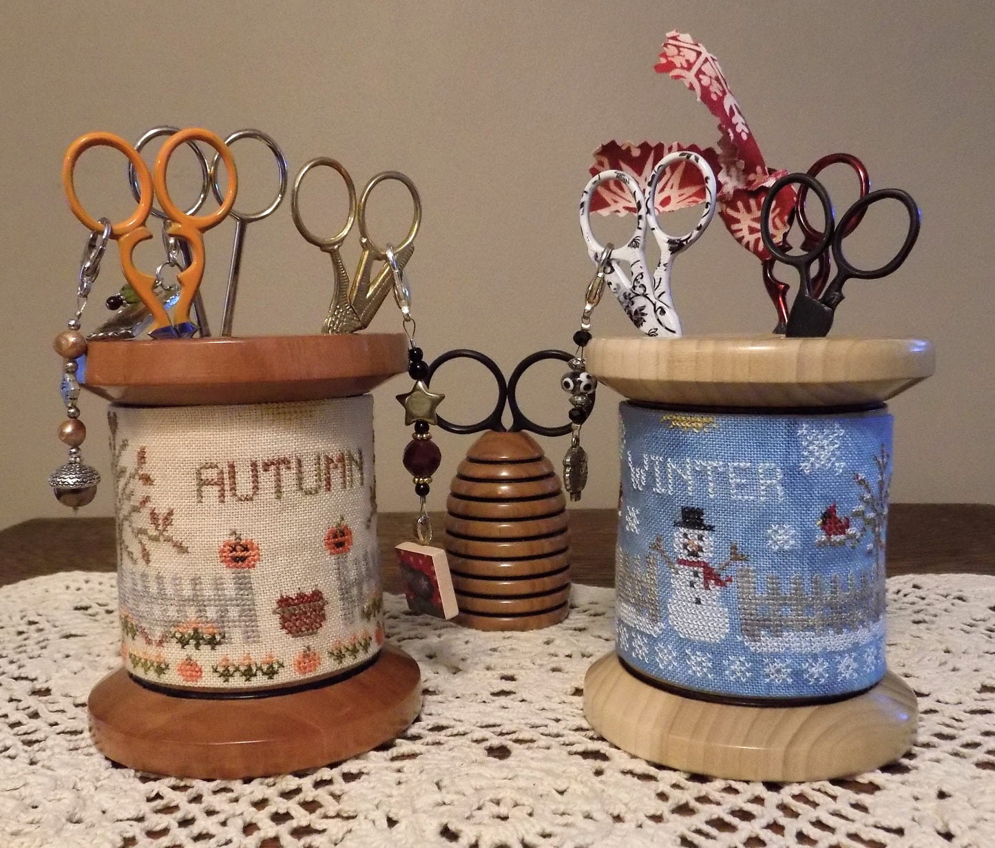 Seasonal Spools: Autumn & Winter - Cross Stitch Chart by Nebby Needle