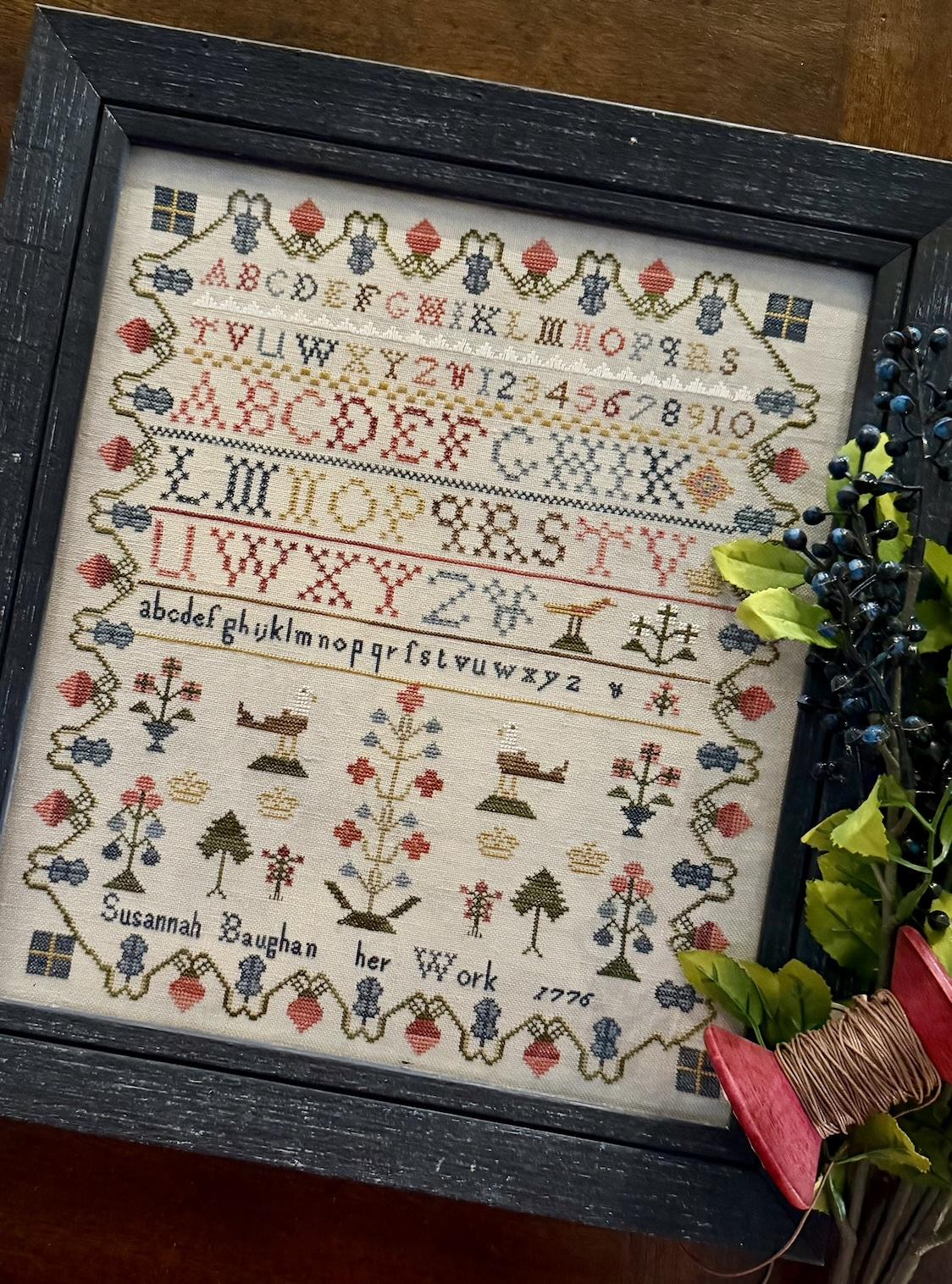 Susannah Baughan 1776 - Cross Stitch Pattern by Violets & Verses PREORDER