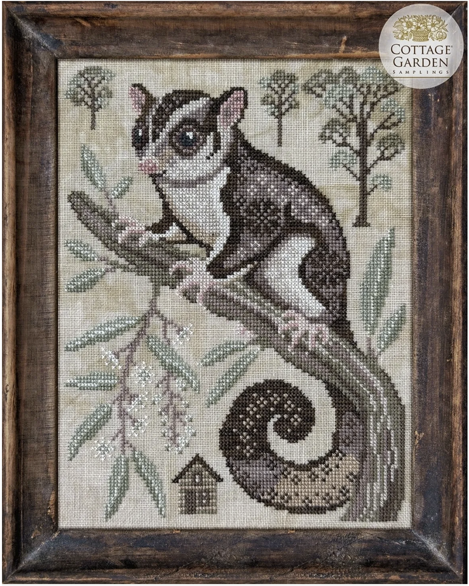 A Year in the Woods II #2 The Sugar Glider - Cross Stitch Chart by Cottage Garden Samplings