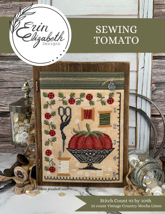Sewing Tomato - Cross Stitch Pattern by Erin Elizabeth