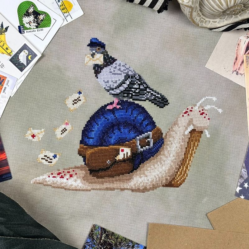 Snail Mail - Cross Stitch Pattern by The Stitch Crypt PREORDER