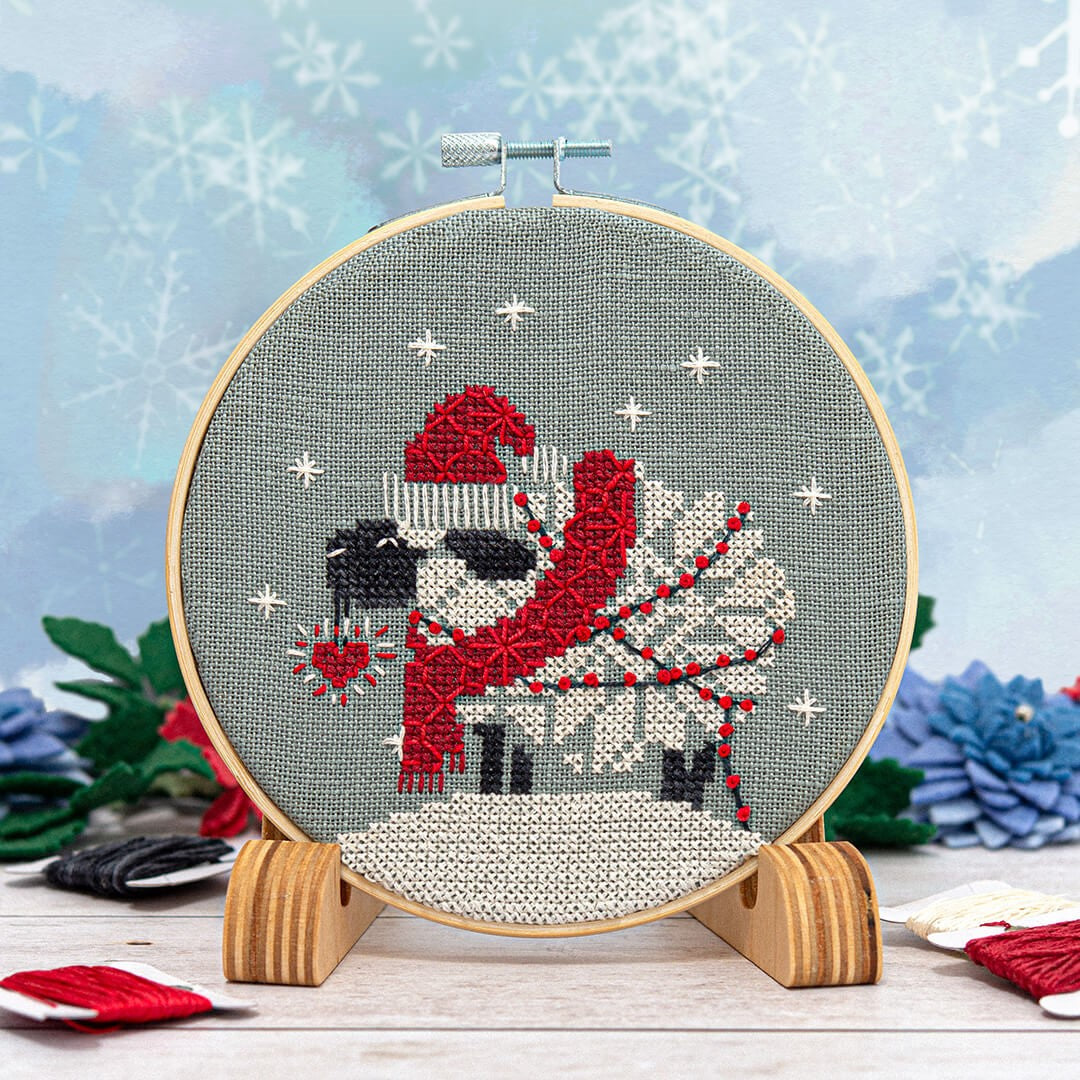 Snowflake Sheep Ornament - Cross Stitch Pattern by Counting Puddles