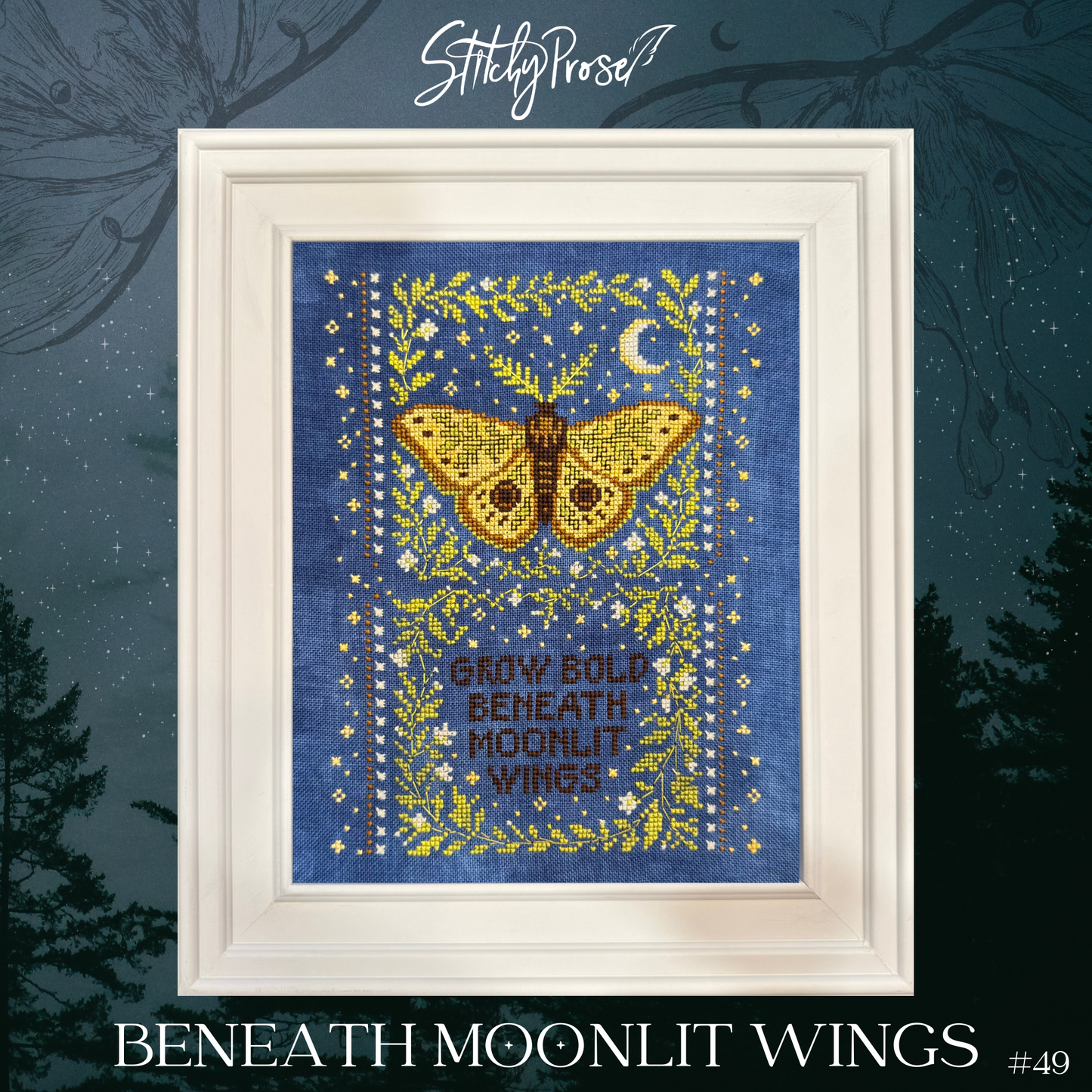Beneath Moonlit Wings - Cross Stitch pattern by Stitchy Prose