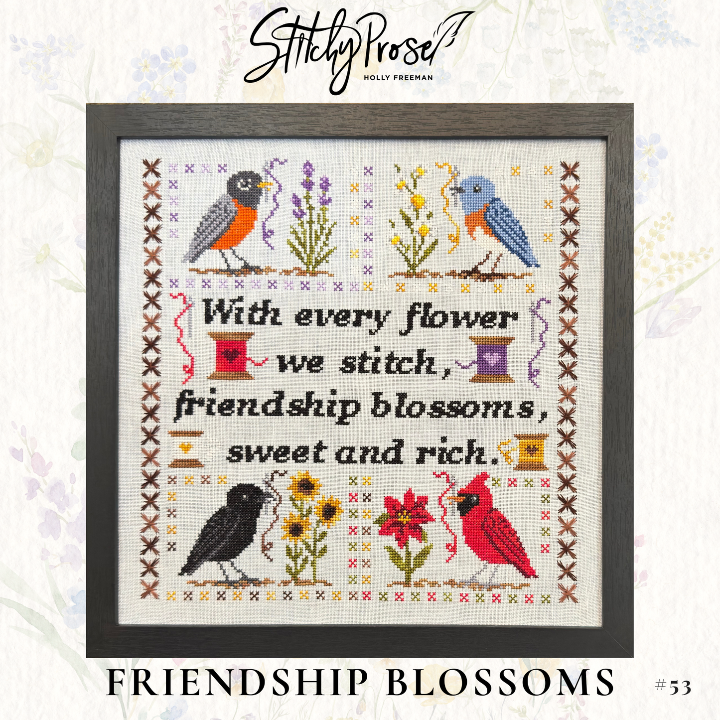 Friendship Blossoms - Cross Stitch Pattern by Stitchy Prose PREORDER