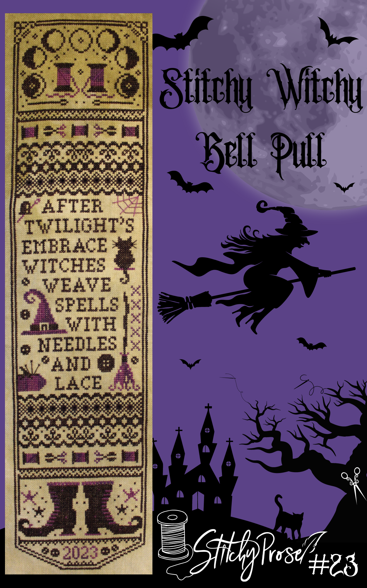Stitchy Witchy Bell Pull - Cross Stitch Pattern by Stitchy Prose