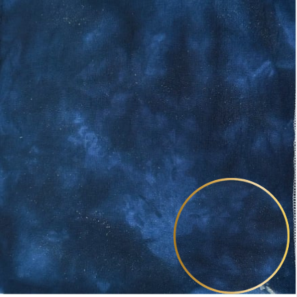 32 count Hand Dyed Linen with Hand Painted Gold Detailing 17" x 13" by Fiberlicious Yummy Fibers