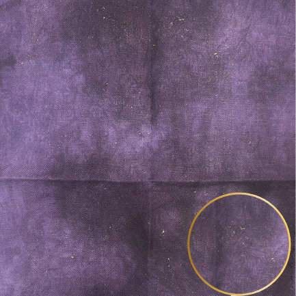 32 count Hand Dyed Linen with Hand Painted Gold Detailing 17" x 13" by Fiberlicious Yummy Fibers