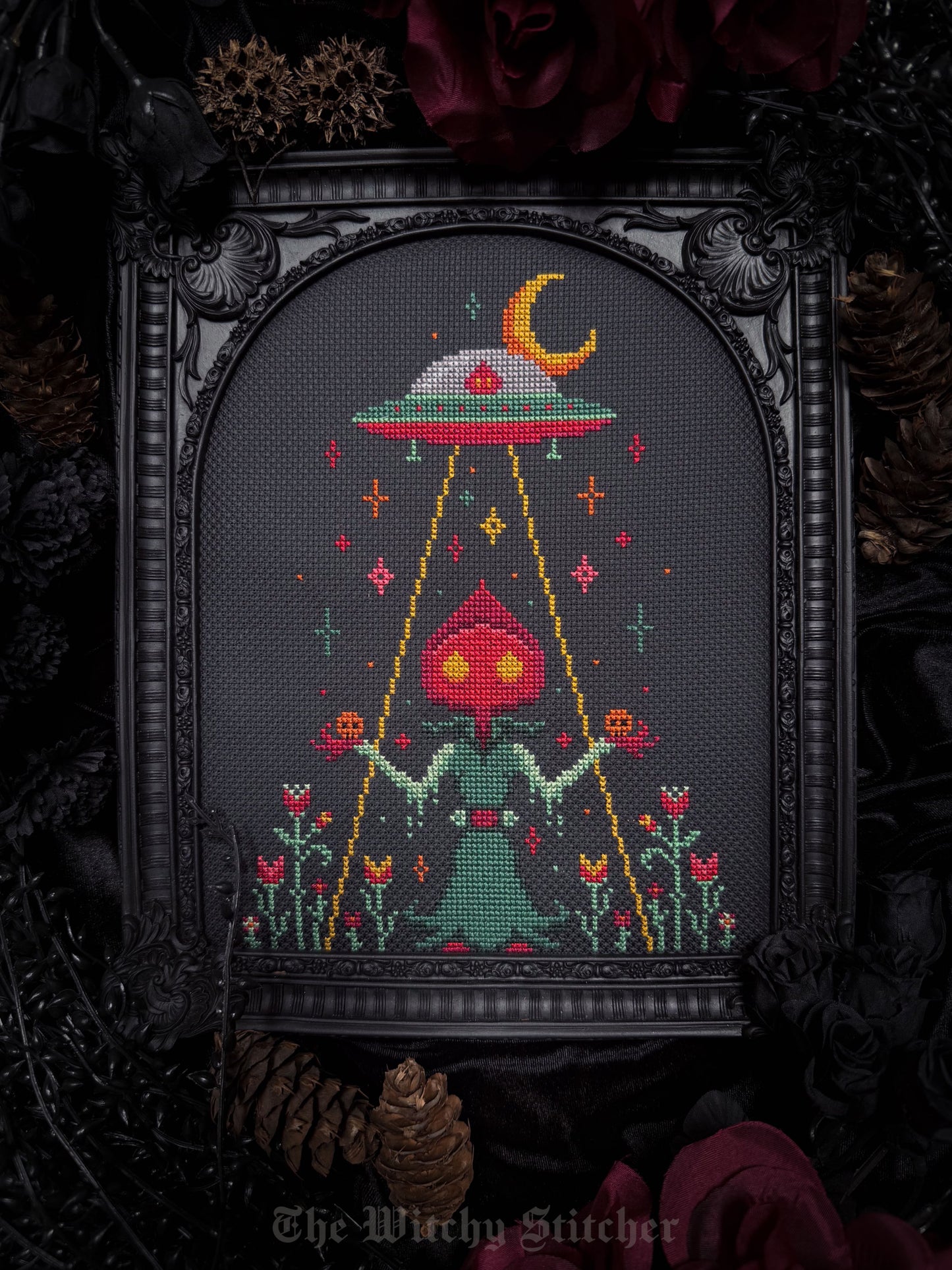 Take Me Home Flatwoods Monster - Cross Stitch Pattern by The Witchy Stitcher PREORDER