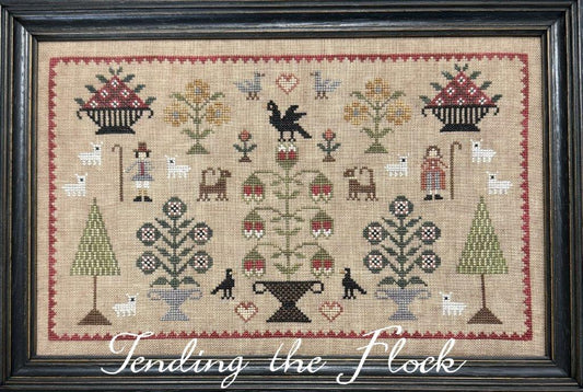 Tending The Flock - Cross Stitch Chart by The Scarlett House