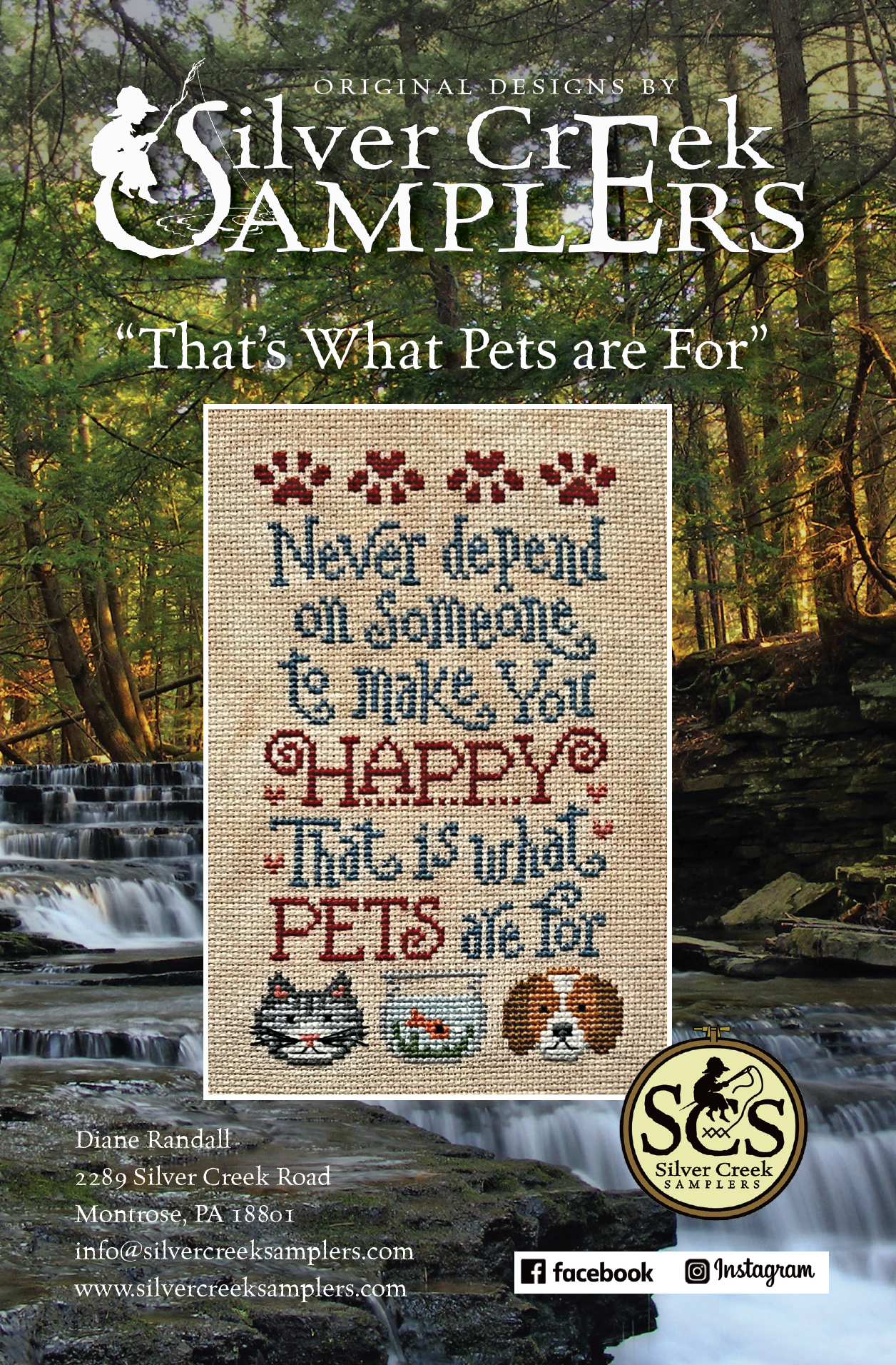 That’s What Pets are For - Cross Stitch Pattern by Silver Creek Samplers PREORDER