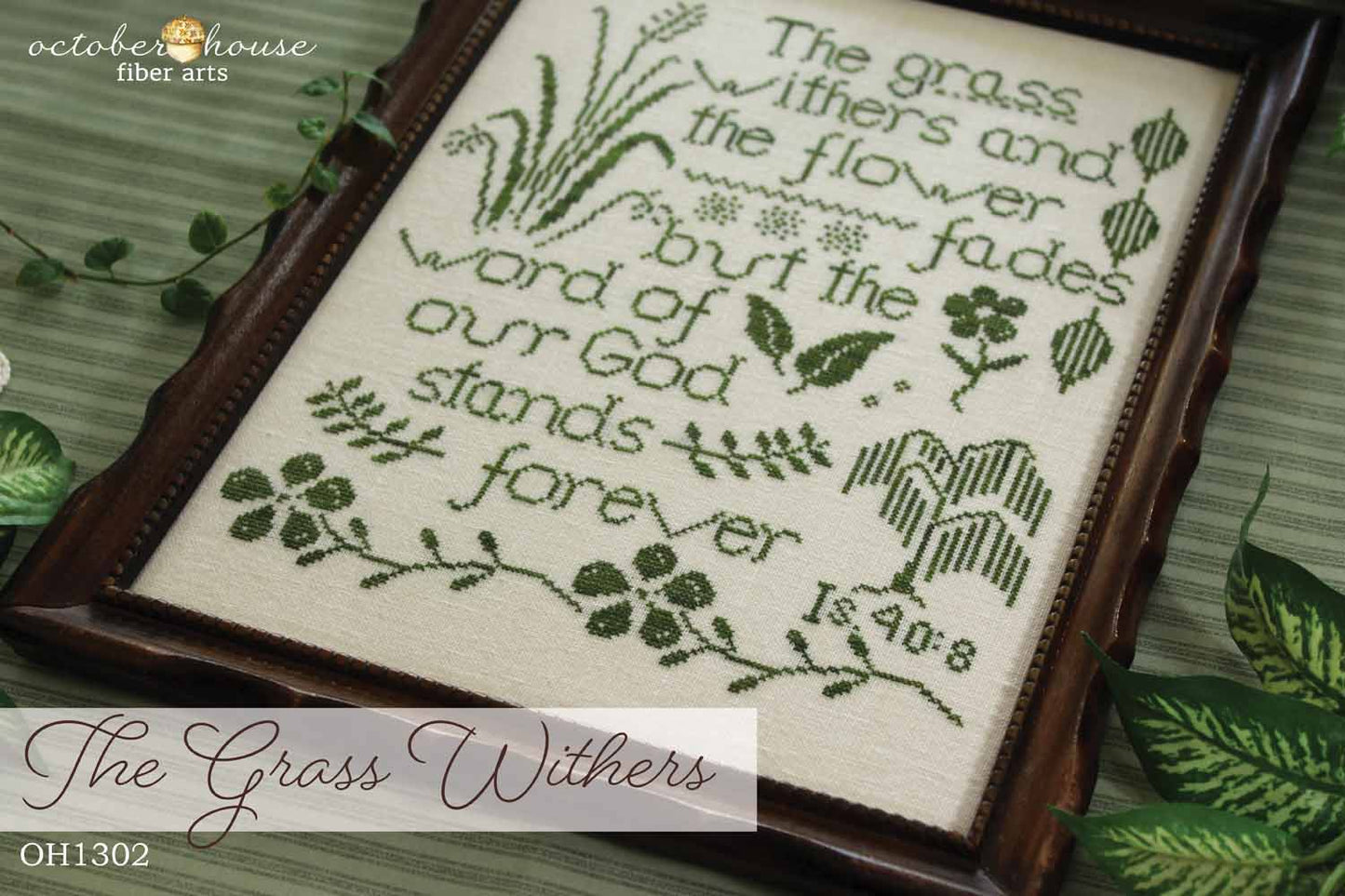 The Grass Withers - Cross Stitch Pattern by October House Fiber Arts