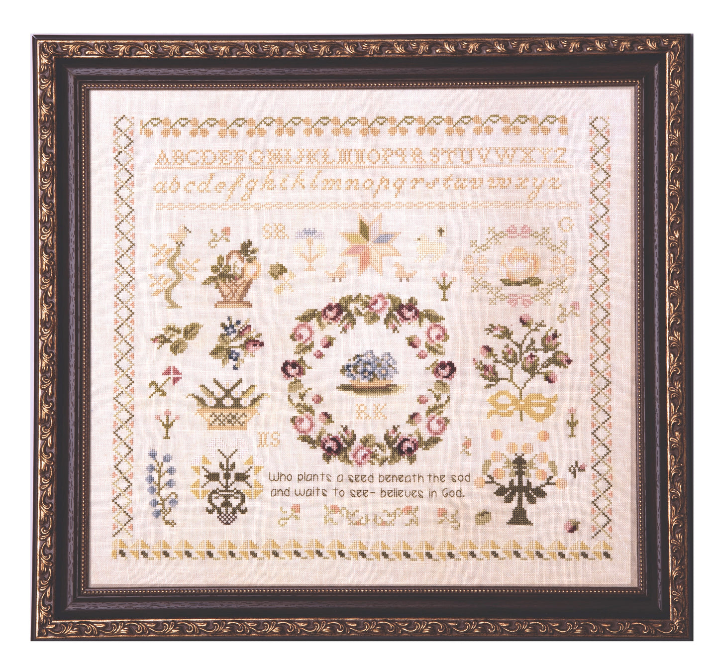 The Seed Sampler - Cross Stitch Pattern by Samplers & Primitives