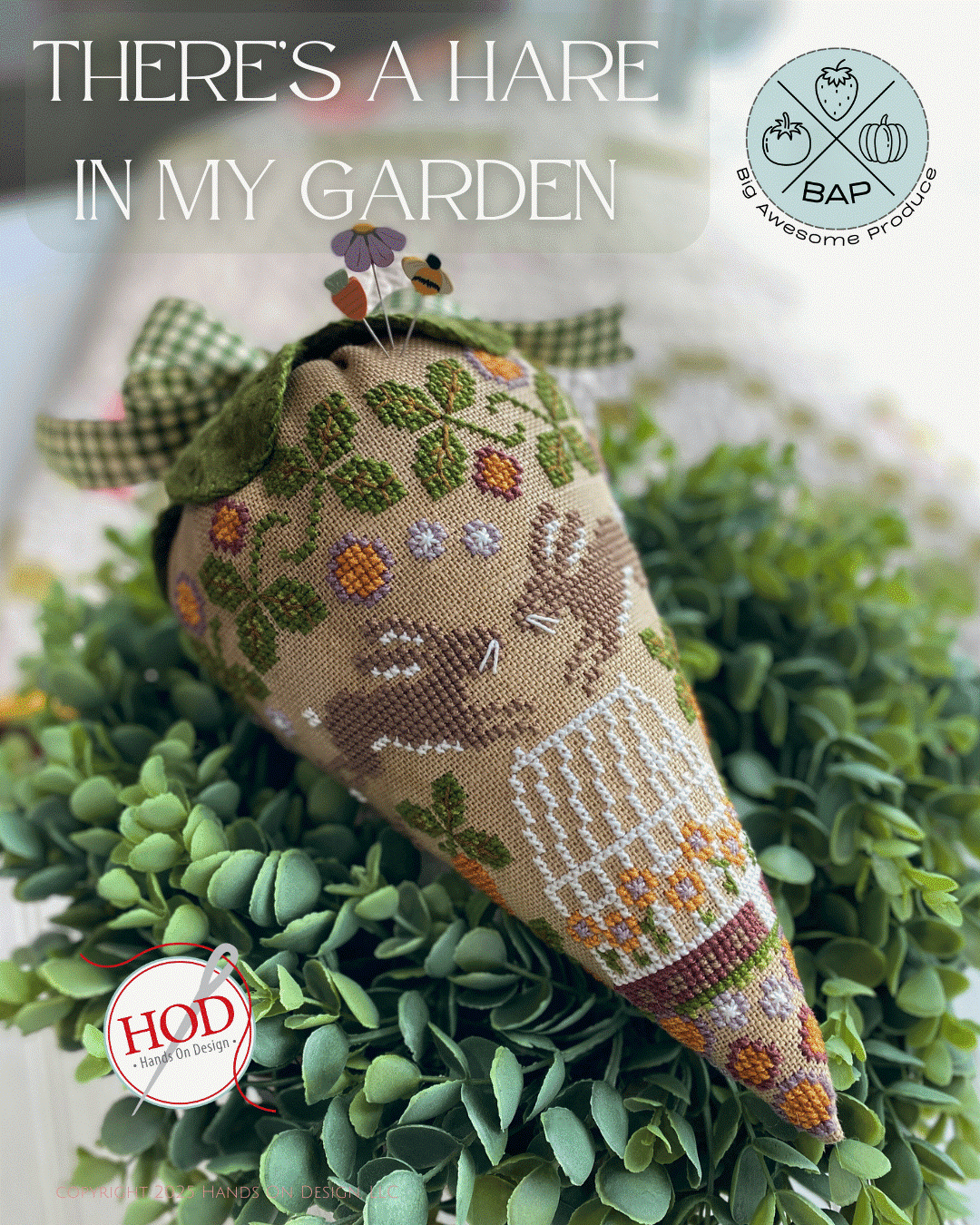 There’s a Hare in My Garden - Cross Stitch Pattern by Hands On Design PREORDER
