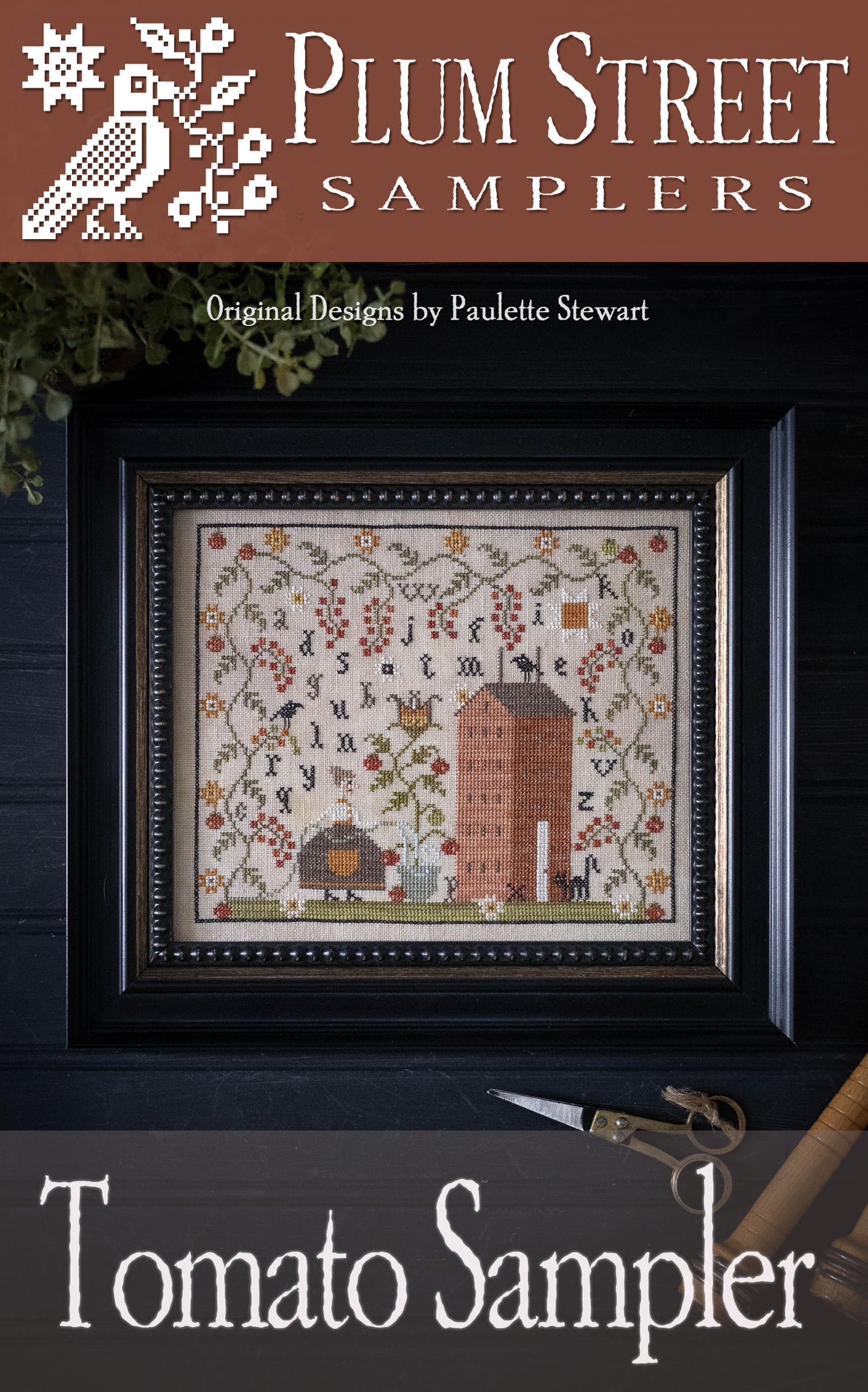 TOMATO SAMPLER - Cross Stitch Pattern by Plum Street Samplers PREORDER