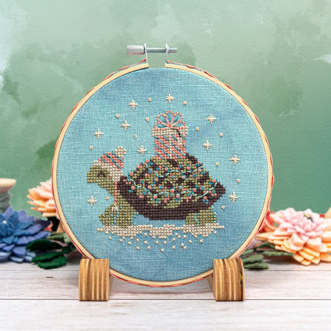 Turtle Tidings Ornament - Cross Stitch Pattern by Counting Puddles