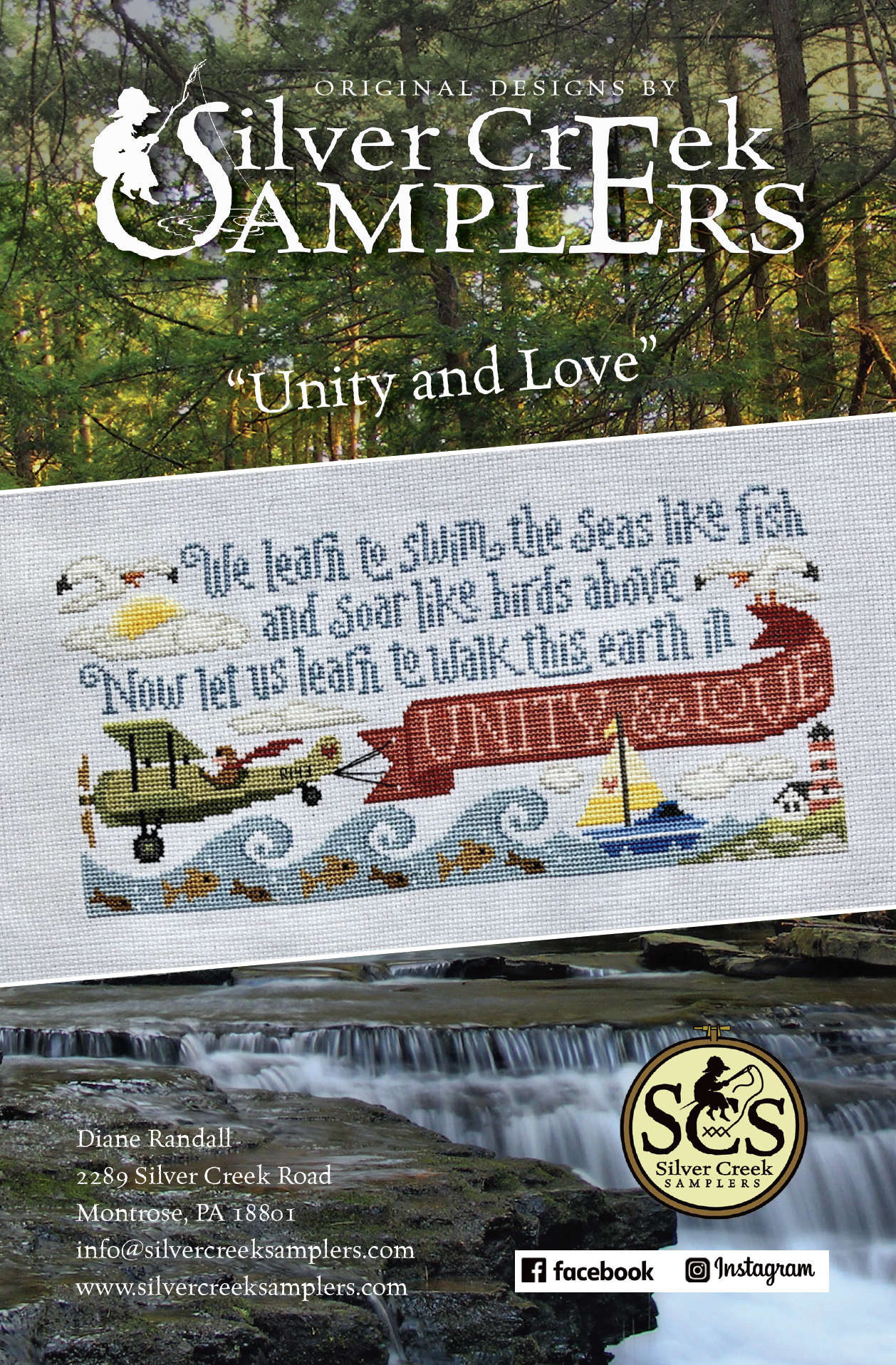 Unity and Love - Cross Stitch Pattern by Silver Creek Samplers PREORDER