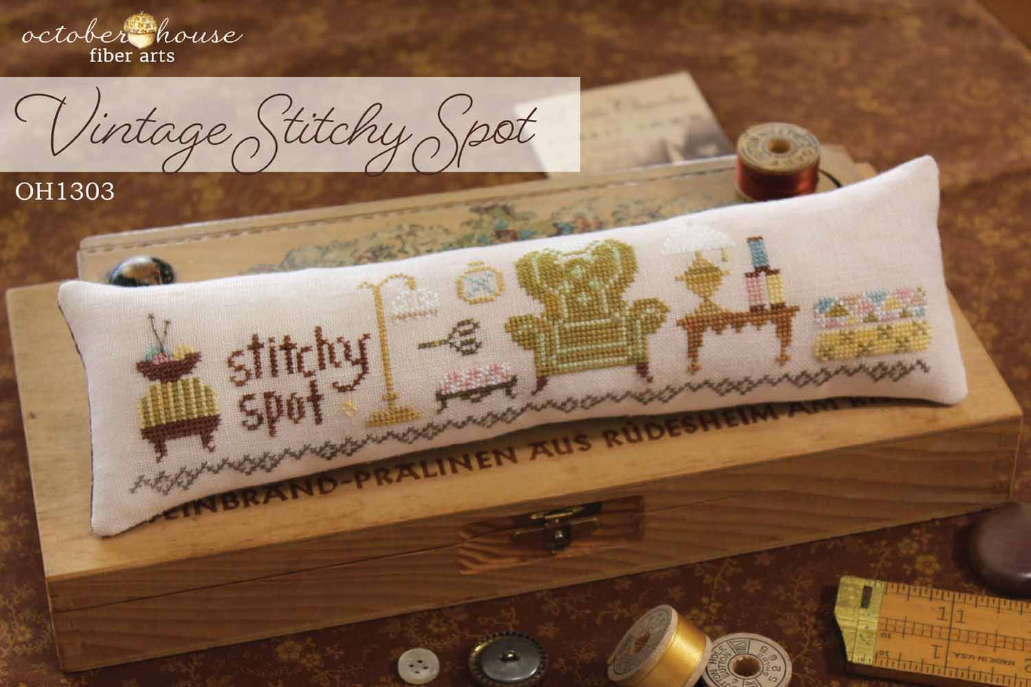 Vintage Stitchy Spot - Cross Stitch Pattern by October House Fiber Arts