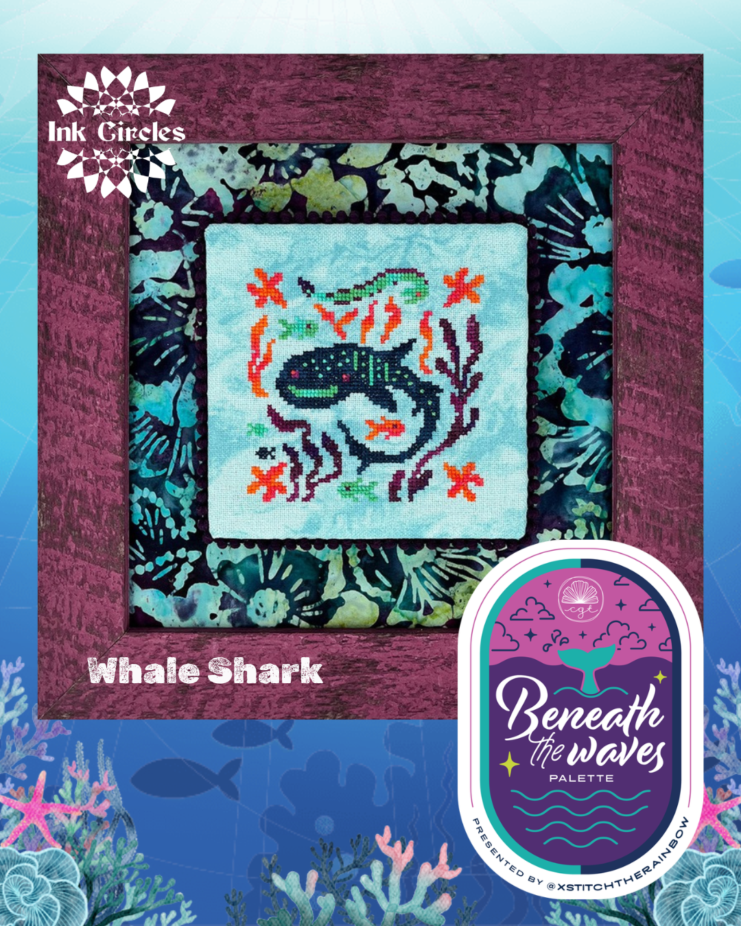 Whale Shark - Cross Stitch Pattern by Ink Circles PREORDER