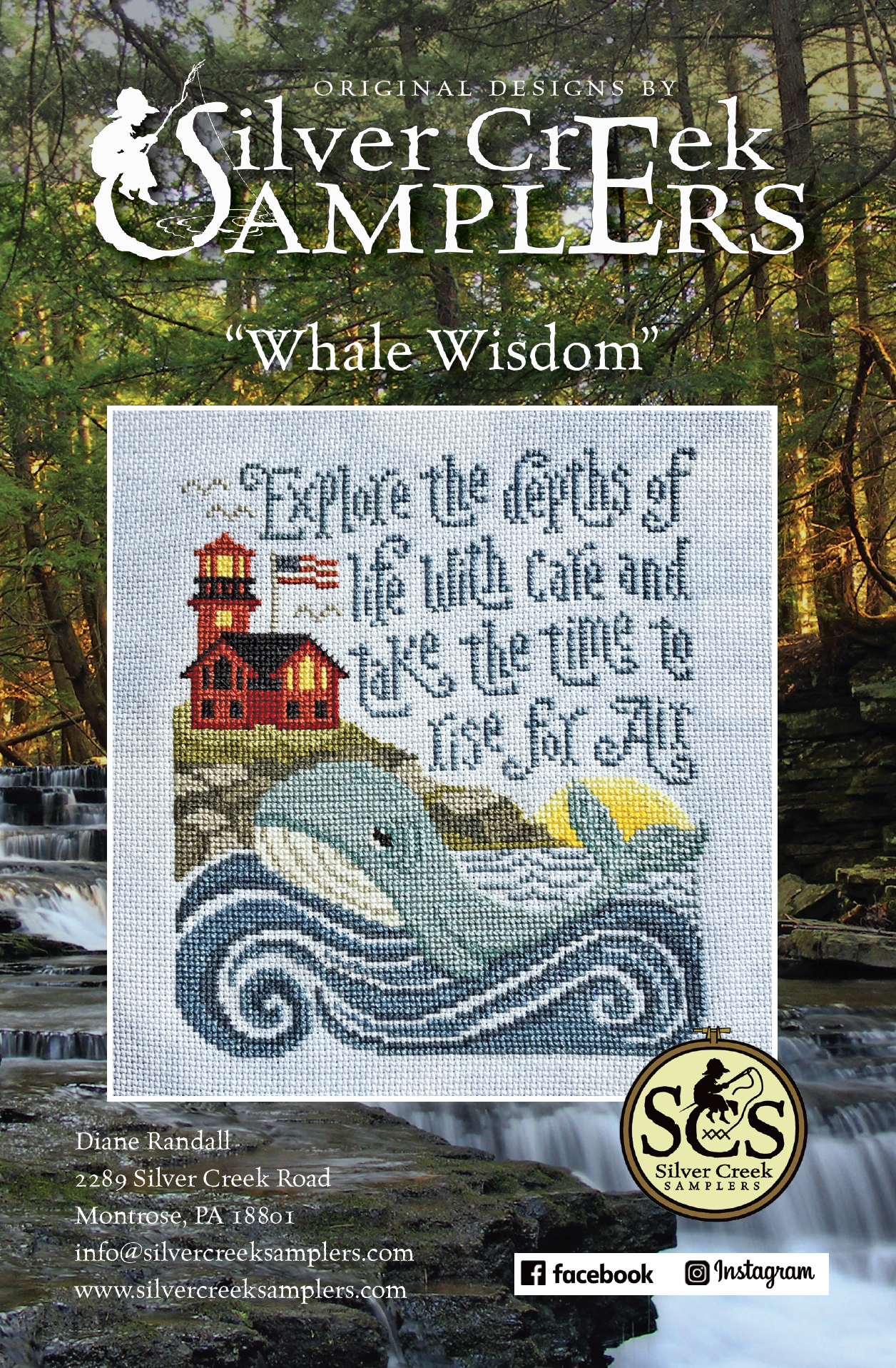 Whale Wisdom - Cross Stitch Pattern by Silver Creek Samplers PREORDER