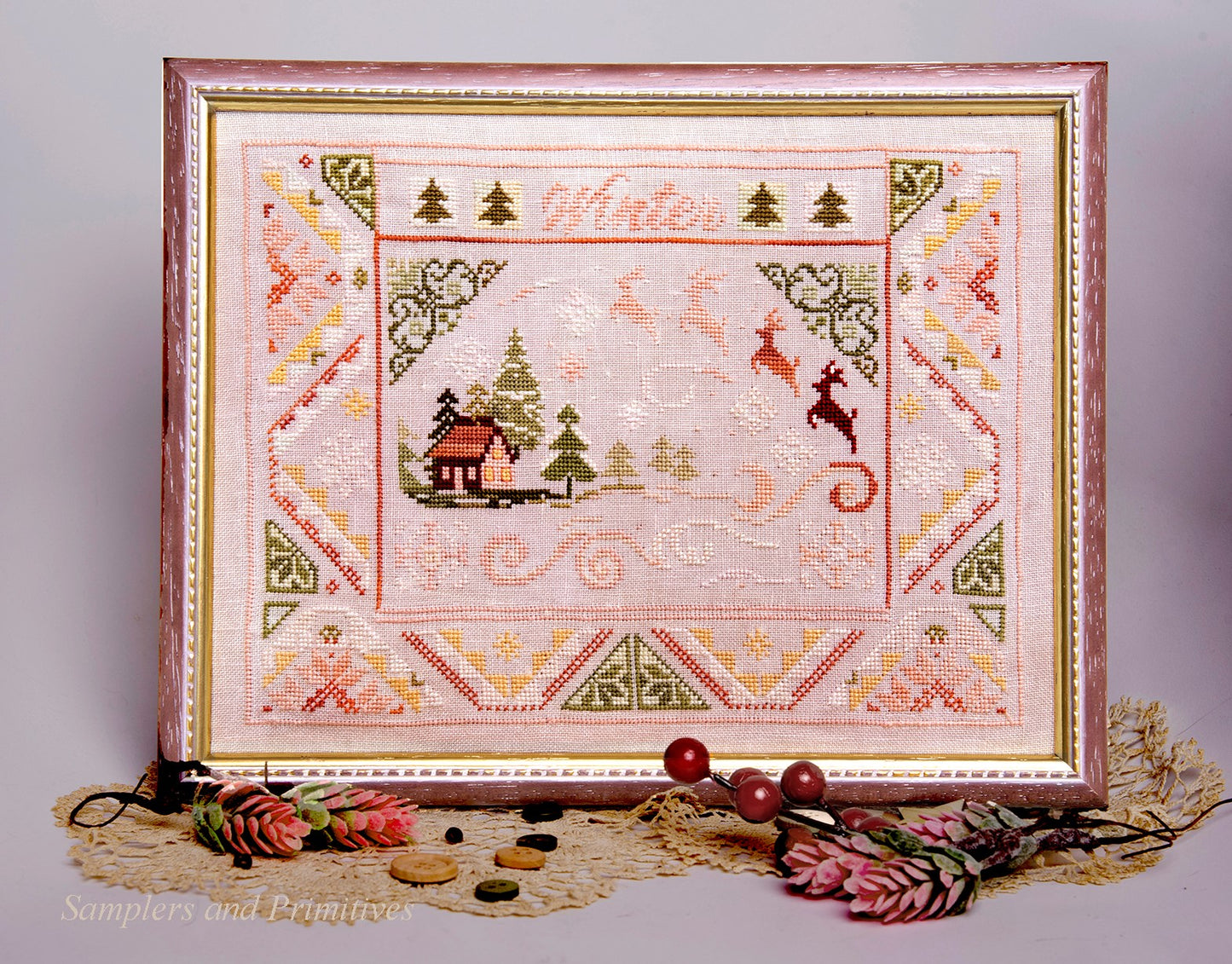 Winter Wind - Cross Stitch Pattern by Samplers & Primitives