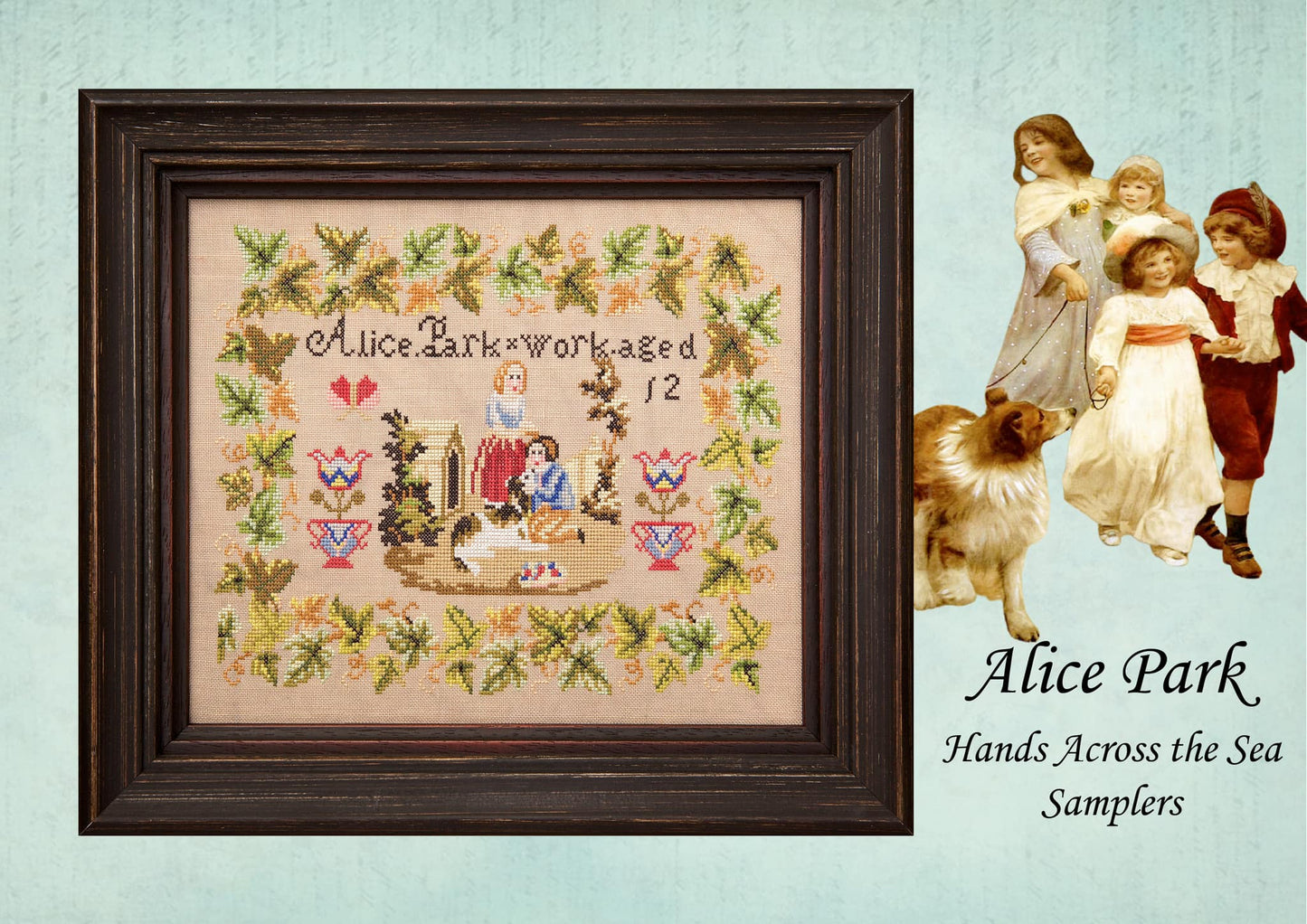 Alice Park ~ Reproduction Sampler Pattern by Hands Across the Sea Samplers