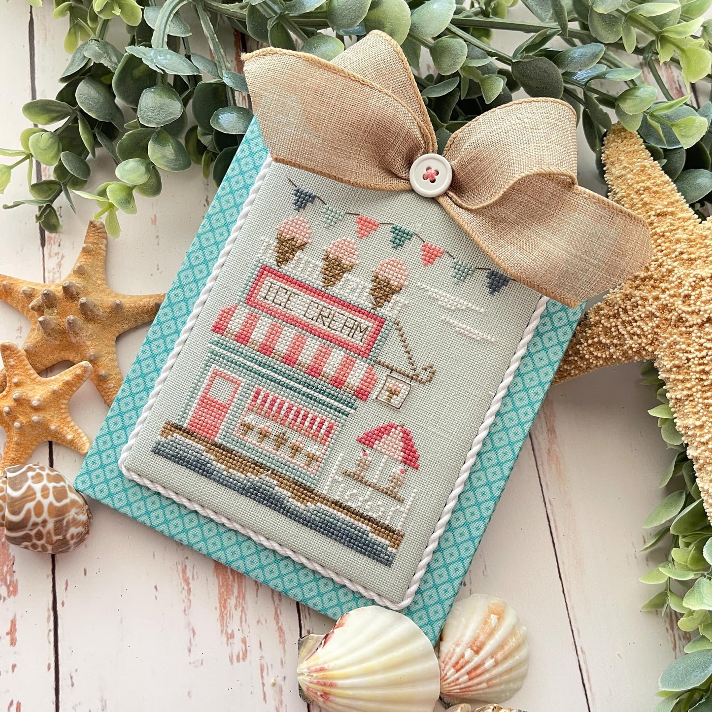 Beach Boardwalk #1 Ice Cream Shop - Cross Stitch Pattern by Country Cottage Needleworks