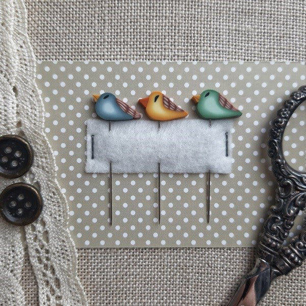 Birds Trio Pin Set - by Puntini Puntini