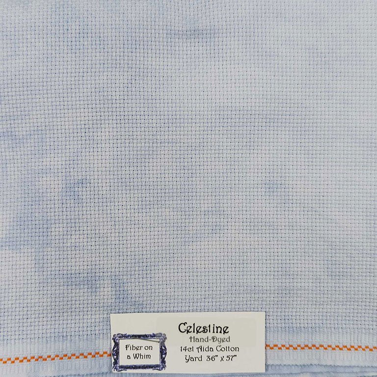 Fibre on a Whim Hand Dyed Linen - Celestine 36 count linen