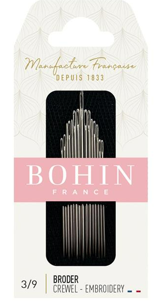 Bohin Embroidery/Crewel needles Mixed Set Size 3-9