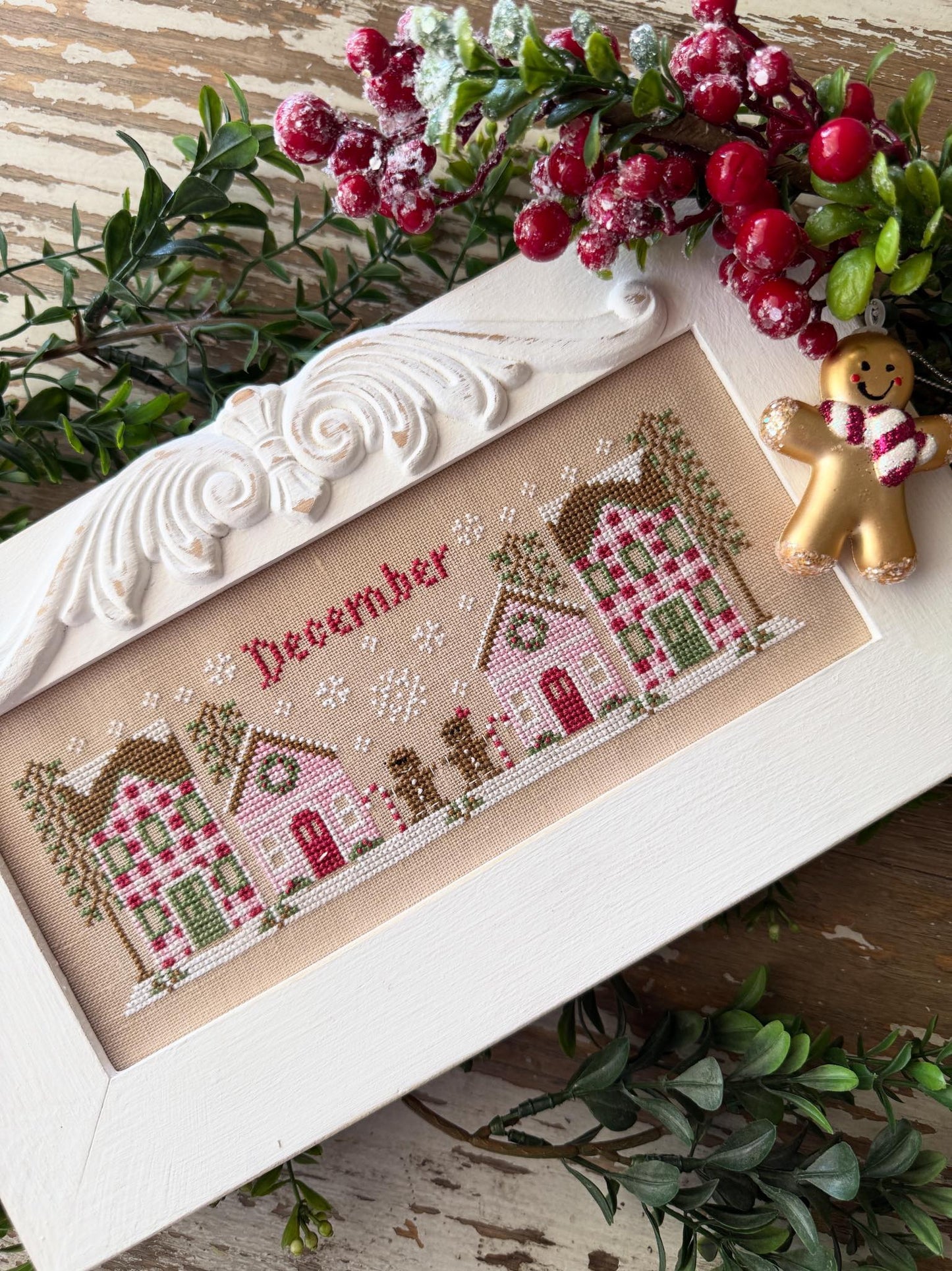 Mini Monthly Village December - Cross Stitch Pattern by Country Cottage Needleworks