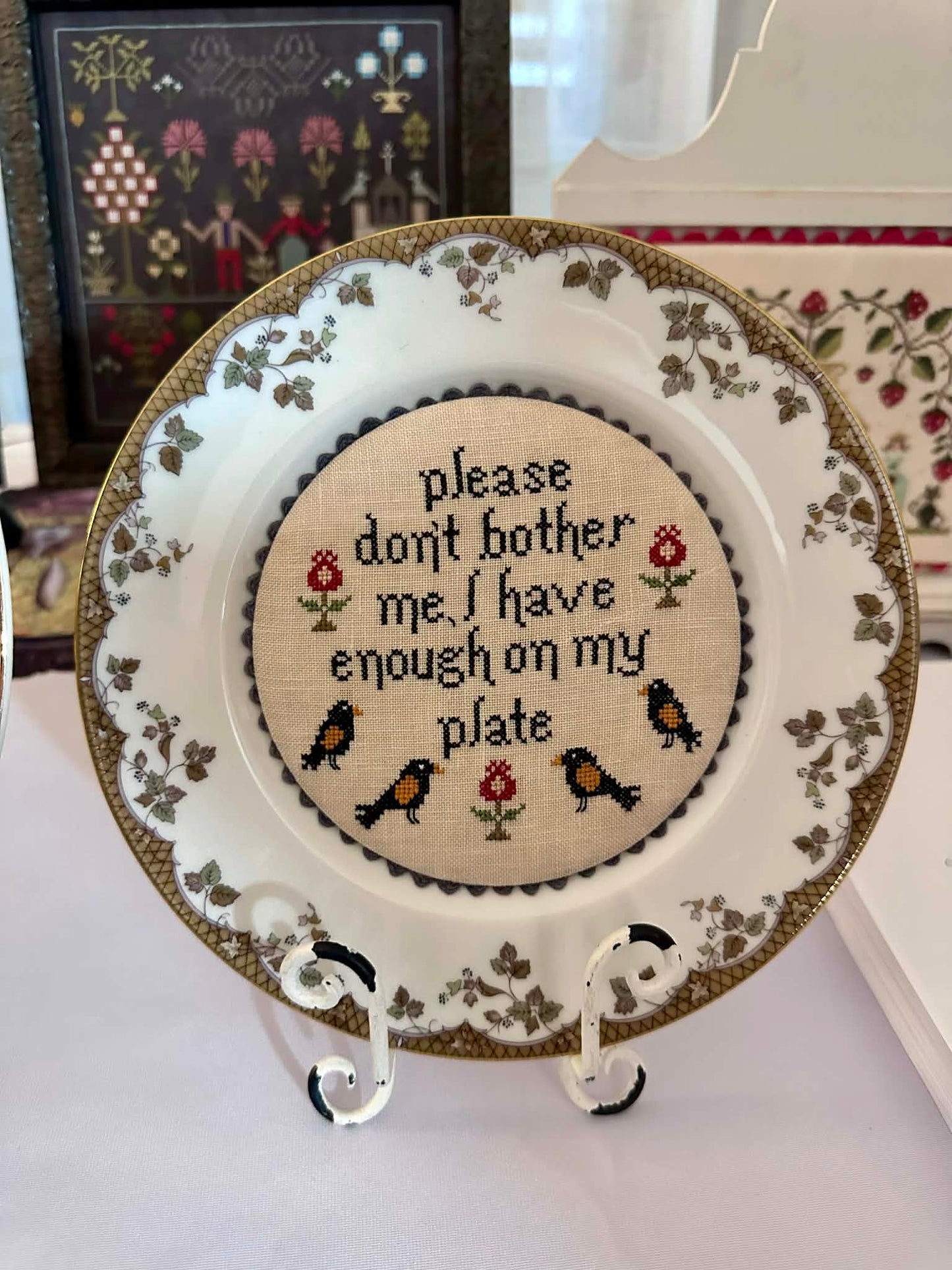 Plate-itude- Cross Stitch Pattern by Fox & Rabbit Designs