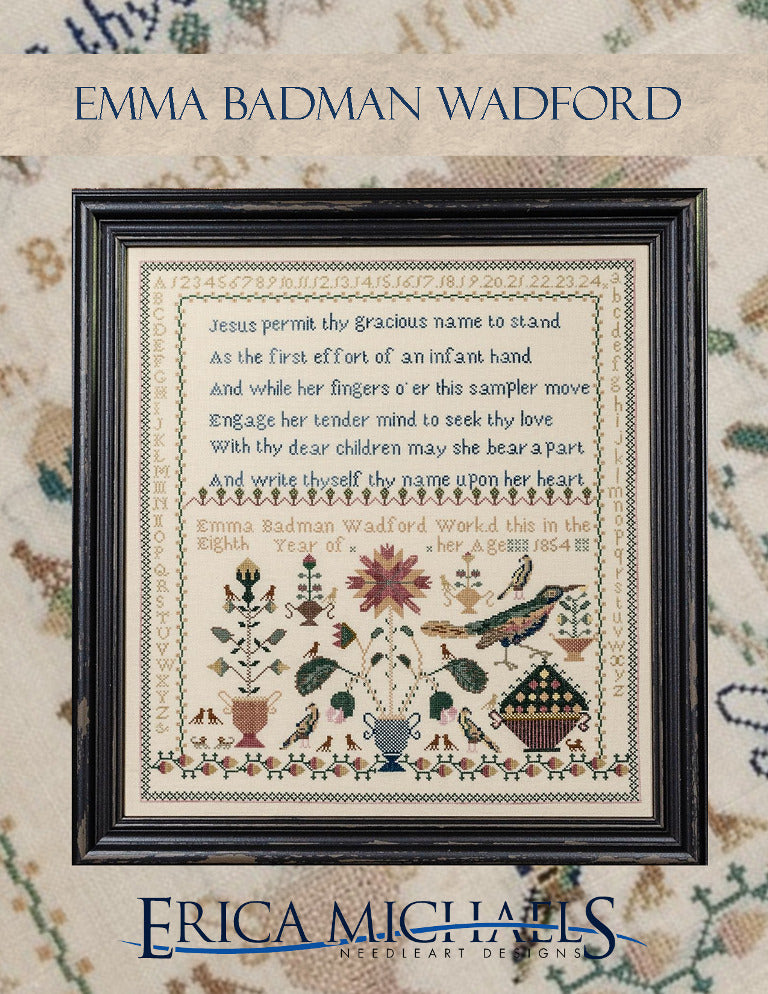 Emma Badman Wadford - Cross stitch Pattern by Erica Michaels