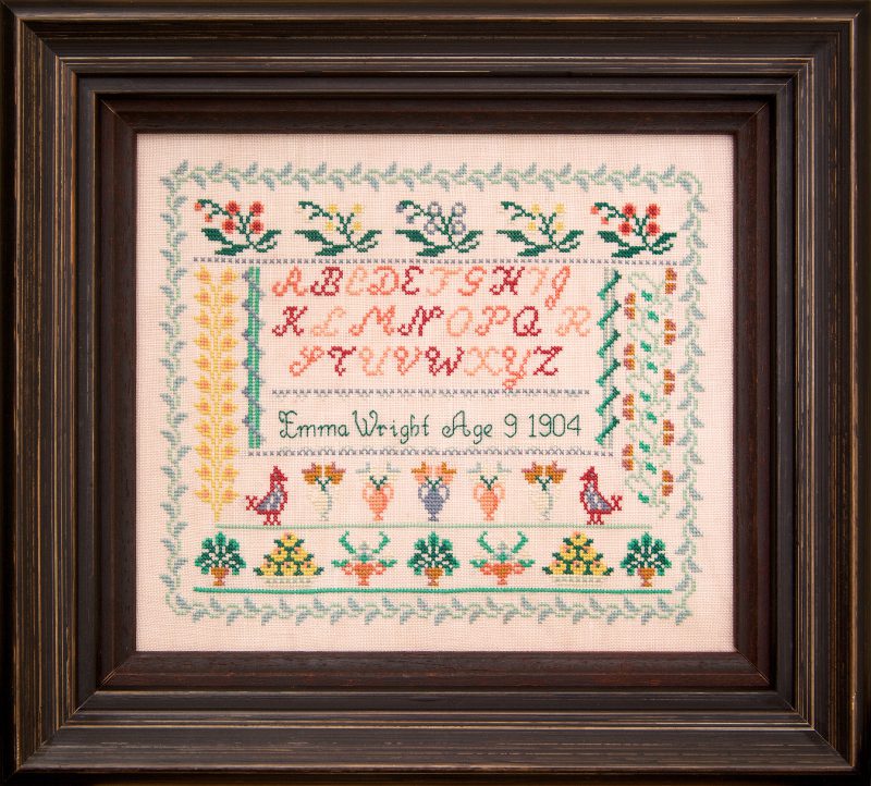 Emma Wright 1904 - Reproduction Sampler by Hands Across the Sea Samplers