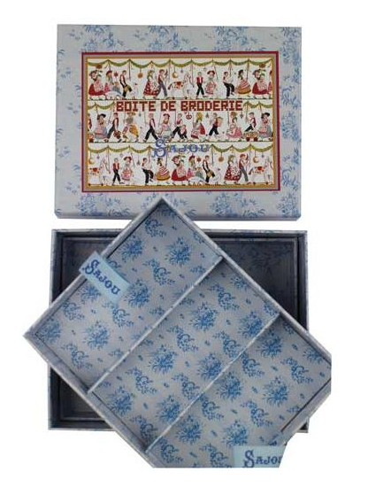 Sajou Sewing box empty for embroidery - Farandole Alsacienne