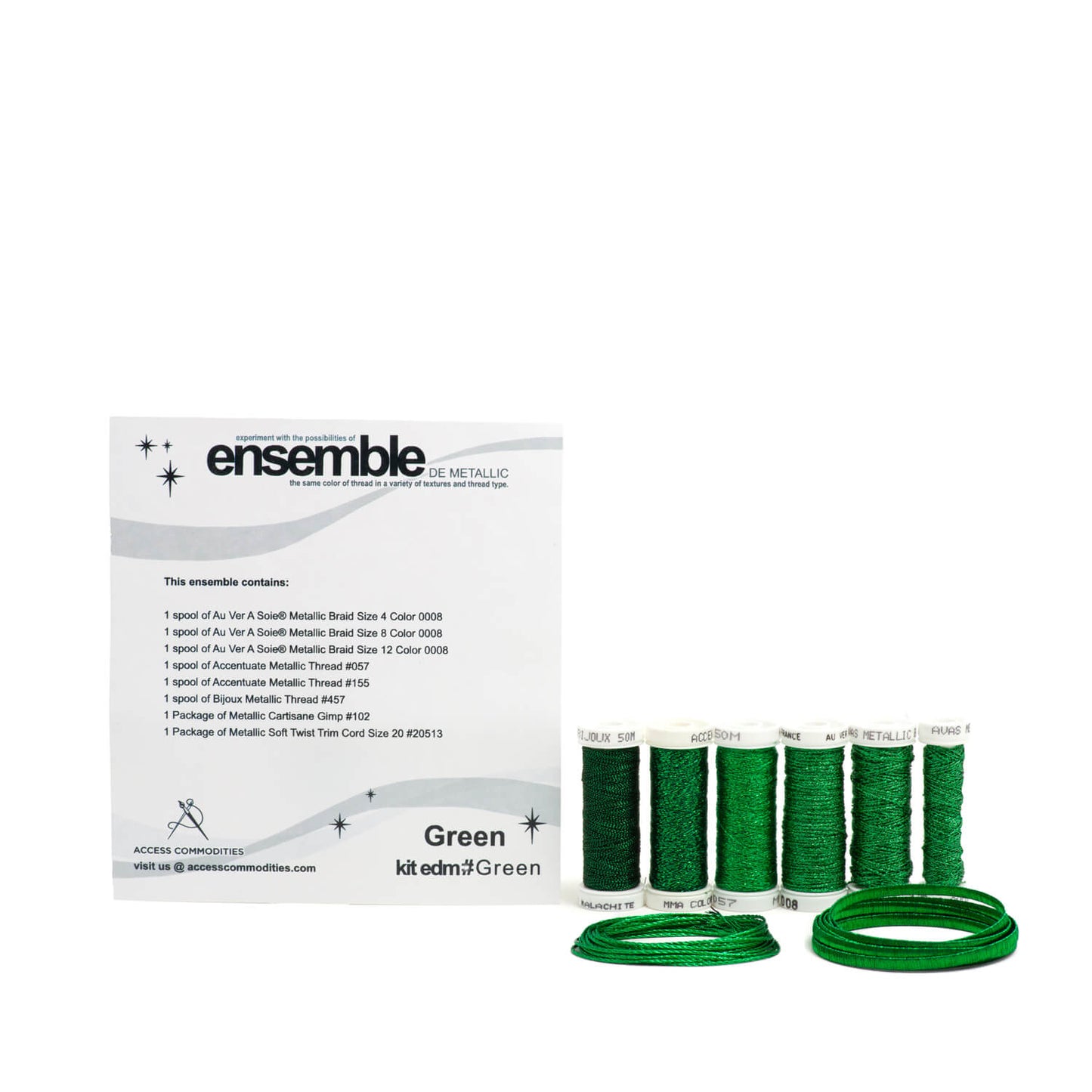 Au Ver a Soie Ensemble de Metallic - Green