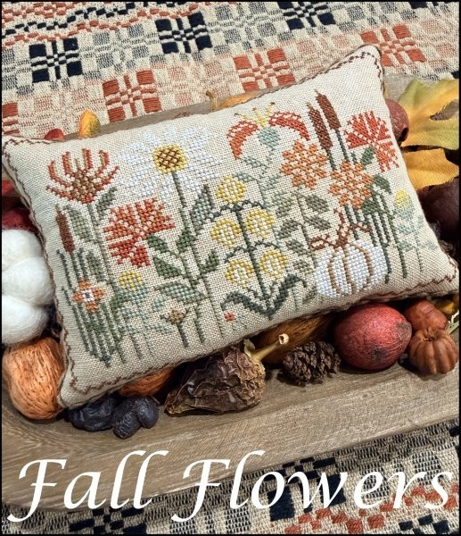 Fall Flowers - Cross Stitch Pattern by The Scarlett House PREORDER