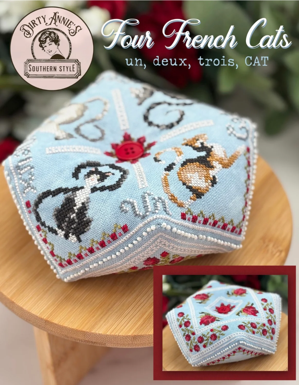 Four French Cats - Cross Stitch Pattern by Dirty Annie's PREORDER