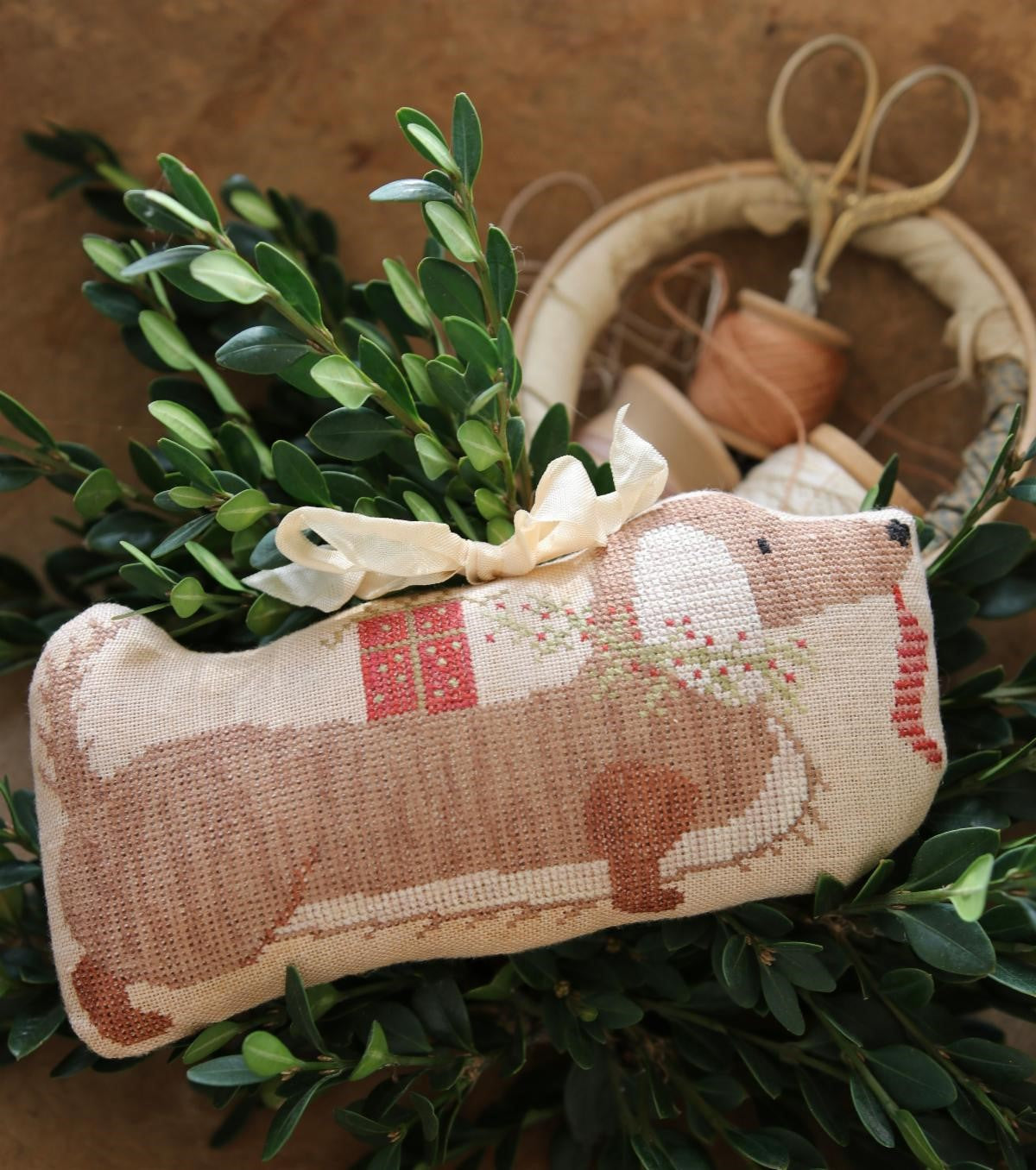 Christmas Sausage ~Frankie - Cross Stitch Pattern by Stacy Nash