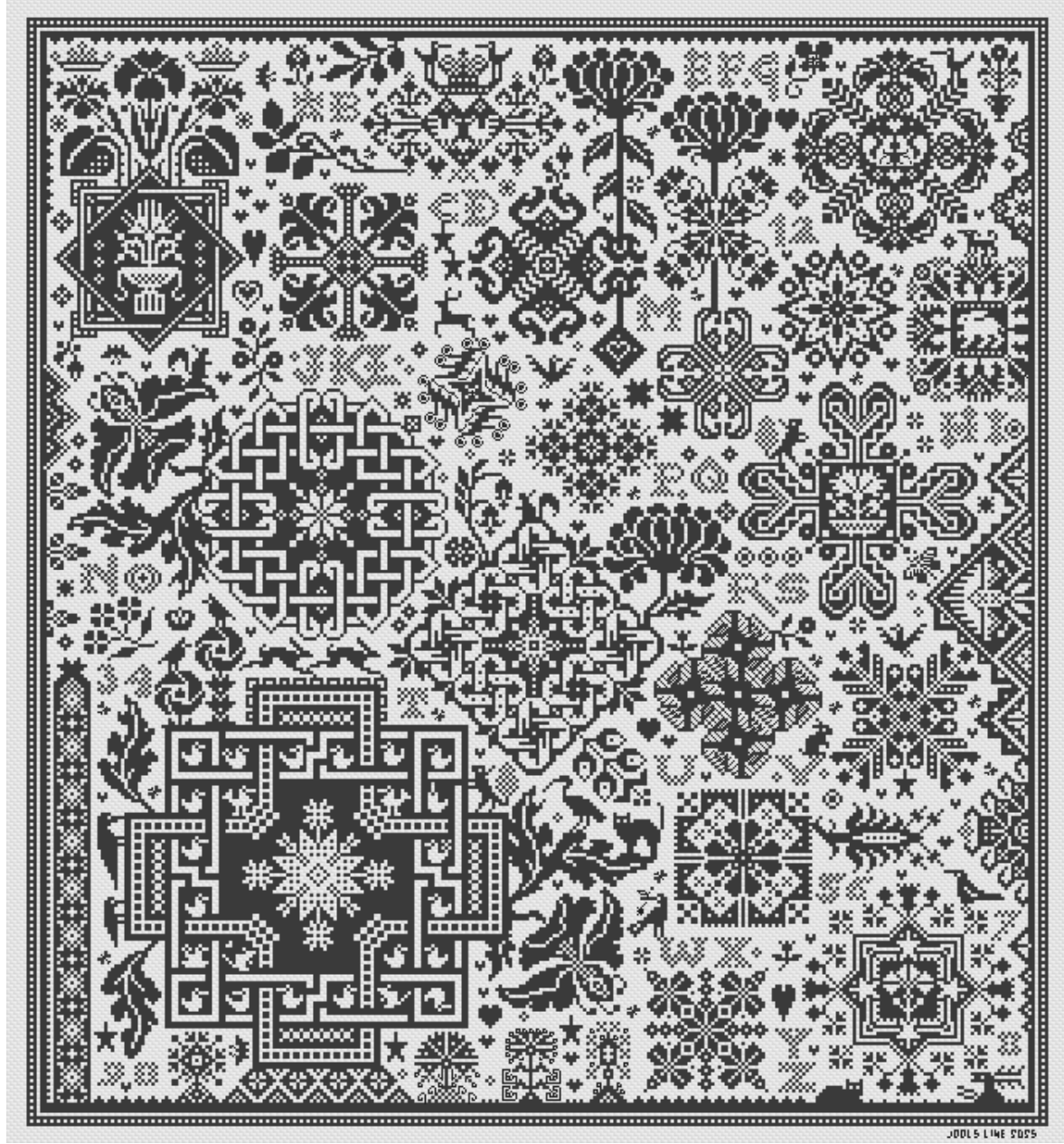 Latitude - Cross Stitch pattern by Long Dog Samplers
