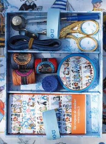 Sajou Sewing box filled for embroidery - Farandole Bretonne