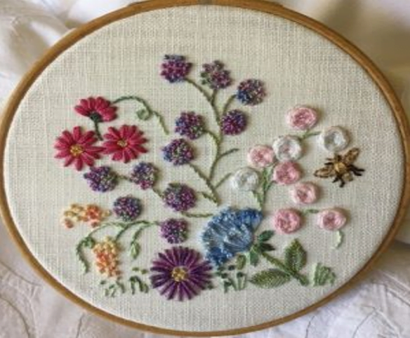 Peace Embroidery Design - Printed Panel by Roseworks