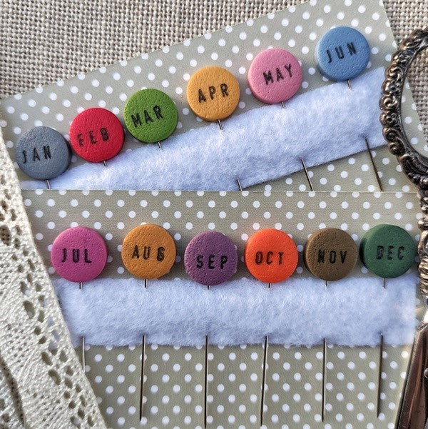 Month Pin Sets - by Puntini Puntini
